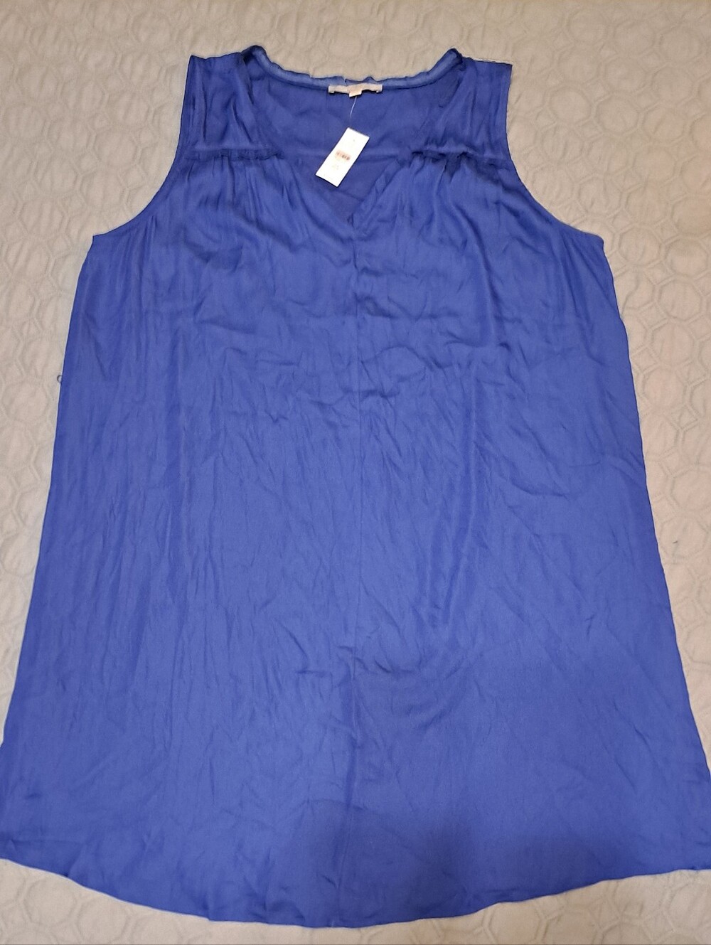 Loft Plus Women’s Royal Blue Sleeveless V-Neck Dress - 24 Plus